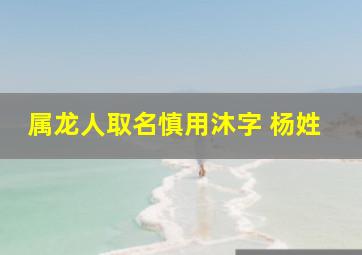 属龙人取名慎用沐字 杨姓